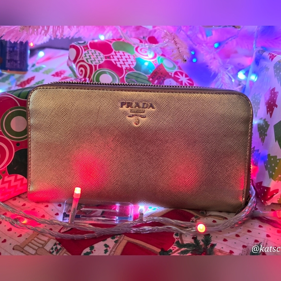 Prada Handbags - Prada 💛 Gold 💛 Women's Wallet